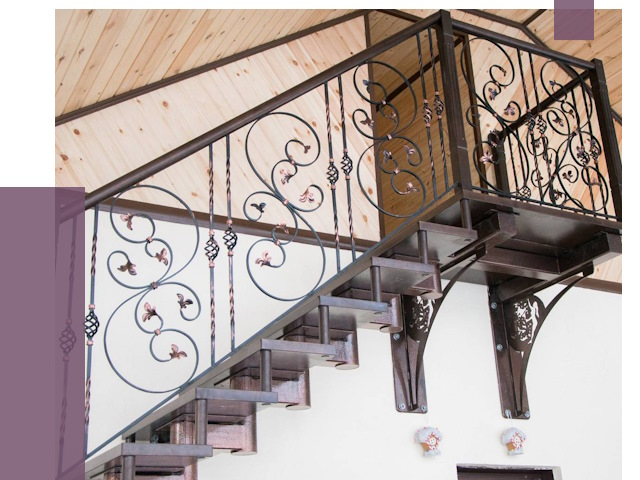 Кованые лестницы в Мирном от 78850 руб. под ключ