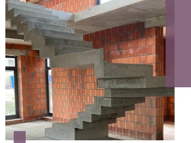 Изготовление бетонных лестниц под ключ в Мирном