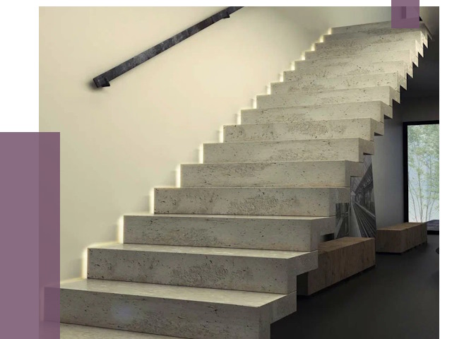 Облицовка бетонных лестниц в Мирном от 4549 руб/м2