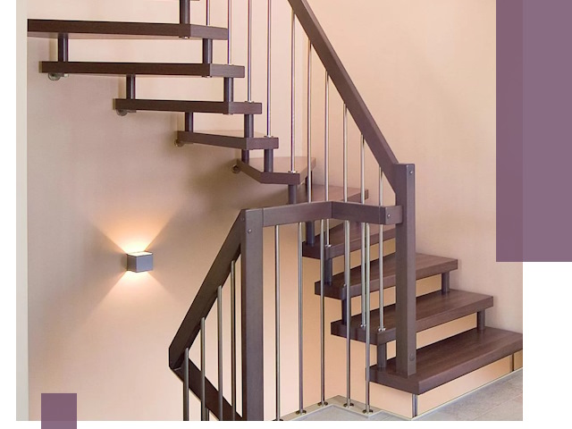 Изготовление лестниц на больцах в Мирном под ключ