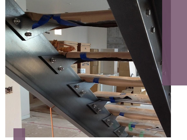 Усиление лестничных конструкций и усиление опор в Мирном