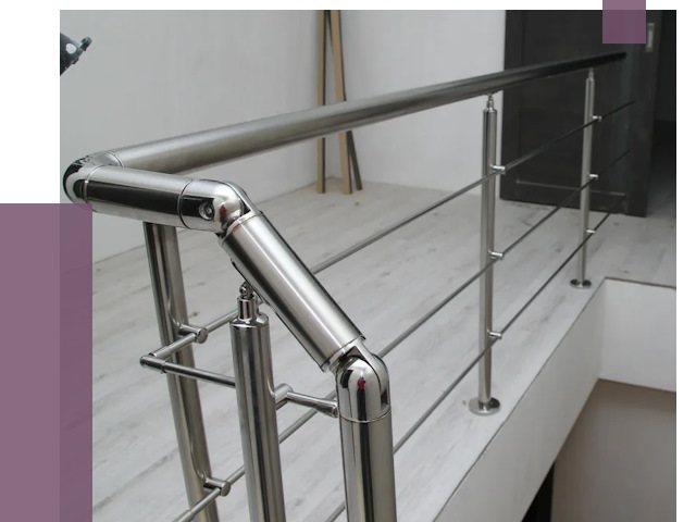 Перила из нержавеющей стали в Мирном от 8896 руб. под ключ | ПРОЛЁТ-Мир