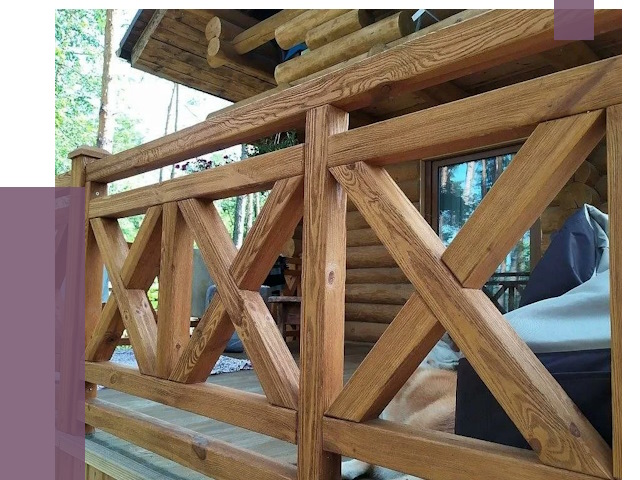 Деревянные перила под ключ в Мирном от 7582 руб. 