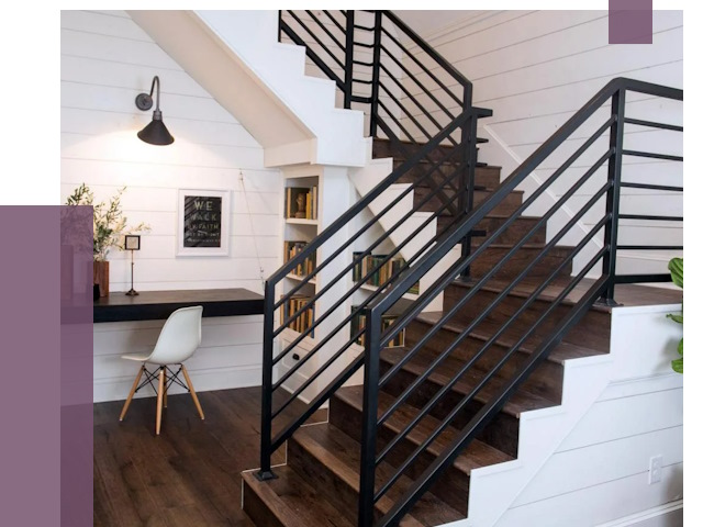 Перила для лестницы в доме в Мирном от 7329 руб. — ПРОЛЁТ-Мир