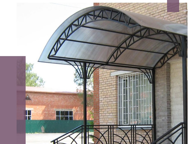 Металлические навесы и козырьки в Мирном от 12636 руб.