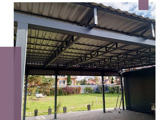 Монтаж навесов в Мирном от 7278 руб. — установка навеса | ПРОЛЁТ-Мир