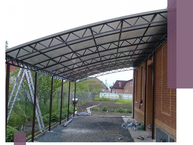 Профессиональный монтаж навесов под ключ в Мирном