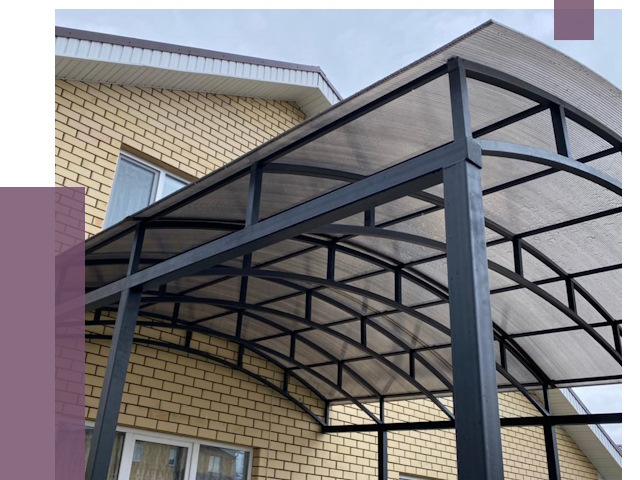 Монтаж козырьков в Мирном от 11373 руб. | ПРОЛЁТ-Мир