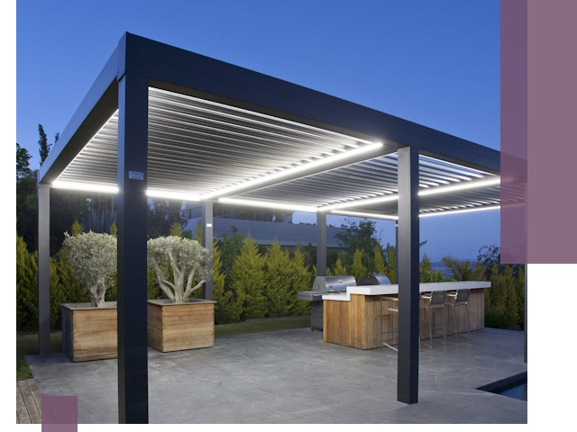 Навесы отдельно стоящие под ключ в Мирном из металла и поликарбоната