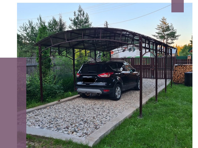 Навесы для автомобиля в Мирном от 12990 руб.  | ПРОЛЁТ-Мир