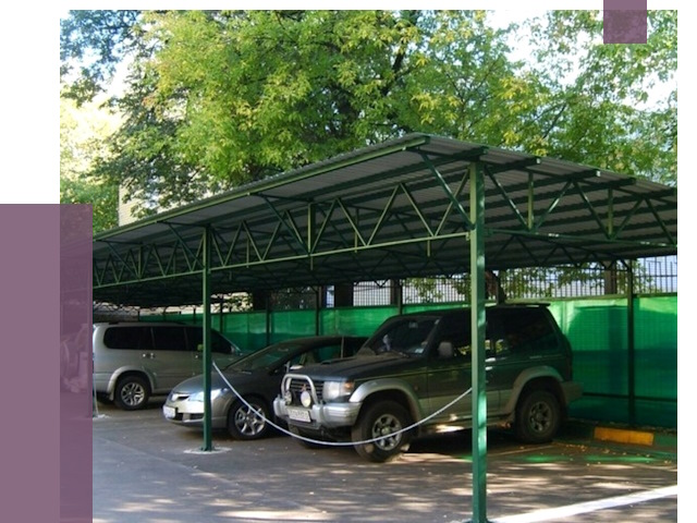 Навесы для парковки в Мирном от 79356 руб. заказать | ПРОЛЁТ-Мир