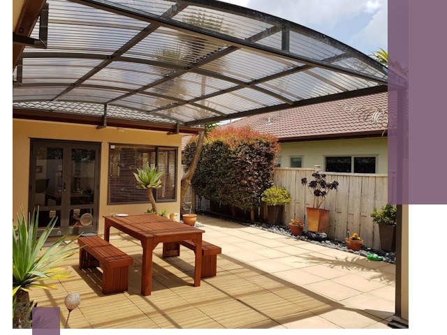 Навесы во двор под ключ в Мирном — изготовление и монтаж