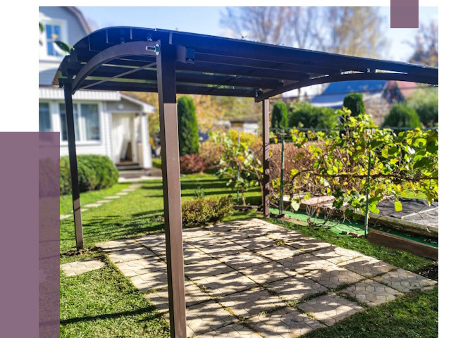 Навесы для дачи в Мирном от 12586 руб. под ключ — ПРОЛЁТ-Мир