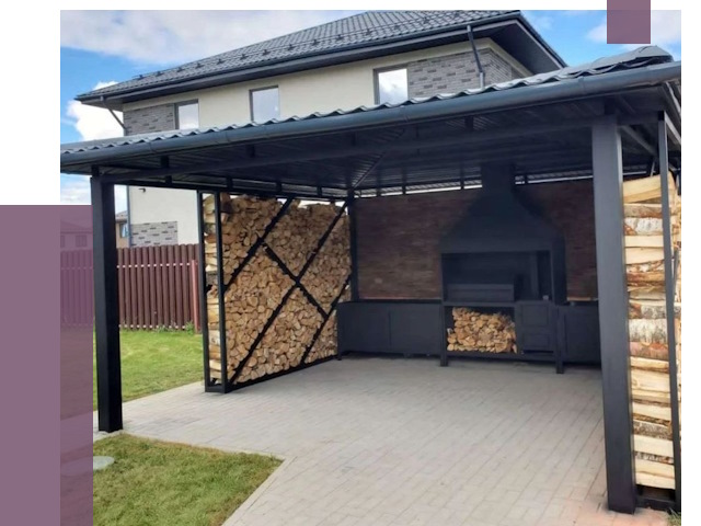 Навесы для барбекю в Мирном от 12586 руб. под ключ | ПРОЛЁТ-Мир