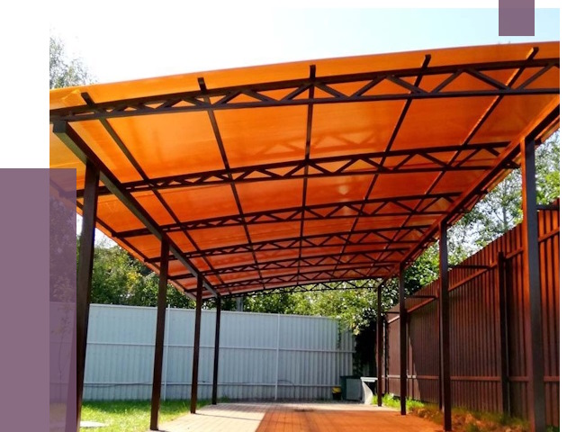 Односкатные навесы под ключ в Мирном от 12990 руб. 