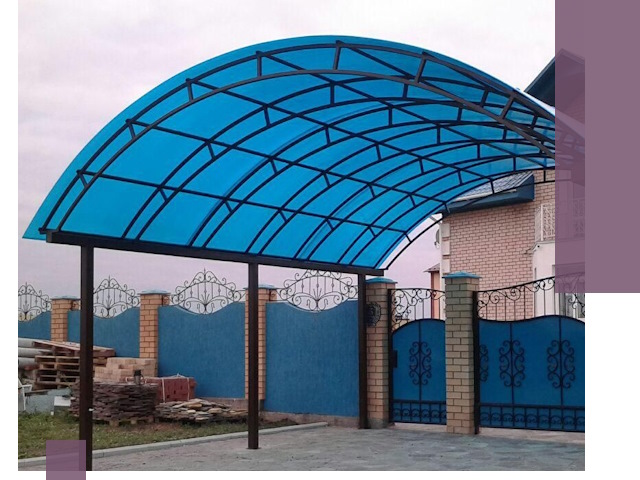 Арочные навесы под ключ в Мирном — изготовление и монтаж