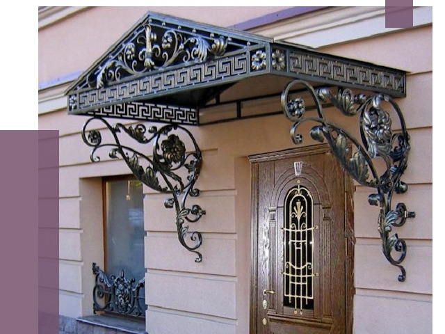 Кованые козырьки в Мирном под ключ от 12586 руб. — ПРОЛЁТ
