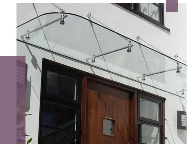 Стеклянные козырьки в Мирном от 18702 руб. | ПРОЛЁТ-Мир