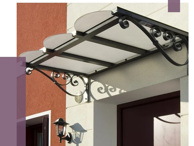 Односкатные козырьки в Мирном от 8289 руб.  | ПРОЛЁТ-Мир