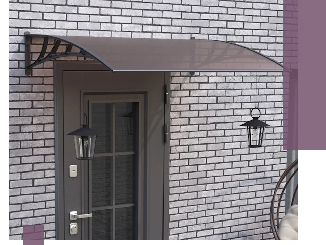 Недорогие козырьки и навесы под ключ в Мирном