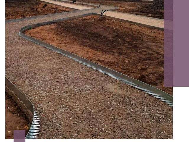 Металлические бордюры под ключ в Мирном — изготовление и монтаж