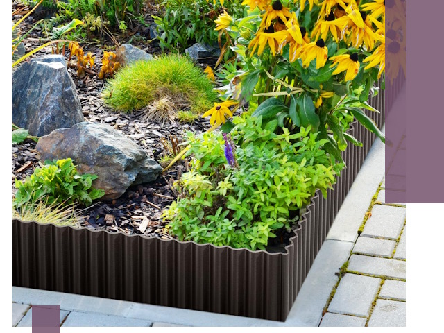 Металлические бордюры для клумб в Мирном — производство и монтаж